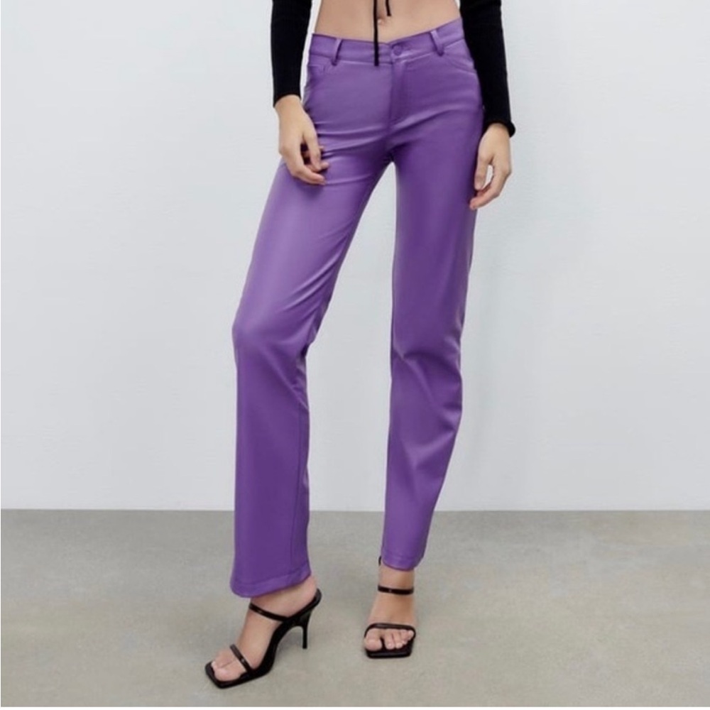 🔥ZARA FAUX LEATHER PANTS